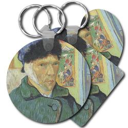 Van Gogh's Self Portrait with Bandaged Ear Plastic Keychain