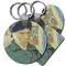 Van Gogh's Self Portrait with Bandaged Ear Plastic Keychain