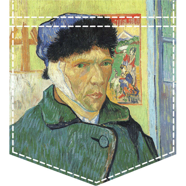 Custom Van Gogh's Self Portrait with Bandaged Ear Iron On Faux Pocket