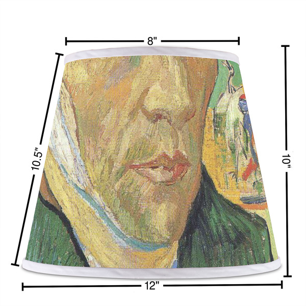 Van Gogh's Self Portrait with Bandaged Ear Poly Film Empire Lampshade - Dimensions