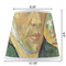 Van Gogh's Self Portrait with Bandaged Ear Poly Film Empire Lampshade - Dimensions