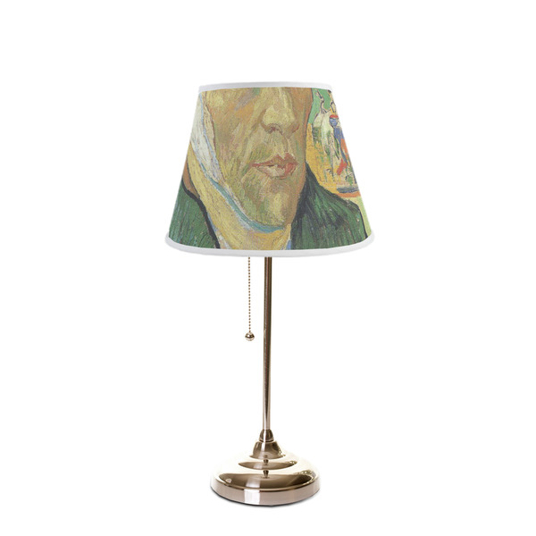 Van Gogh's Self Portrait with Bandaged Ear Poly Film Empire Lampshade - On Stand