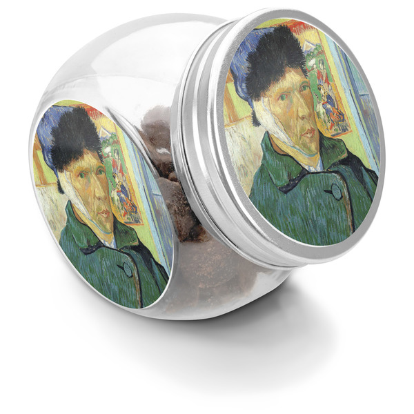 Custom Van Gogh's Self Portrait with Bandaged Ear Puppy Treat Jar