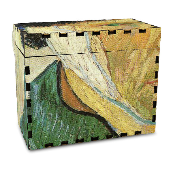 Custom Van Gogh's Self Portrait with Bandaged Ear Wood Recipe Box - Full Color Print