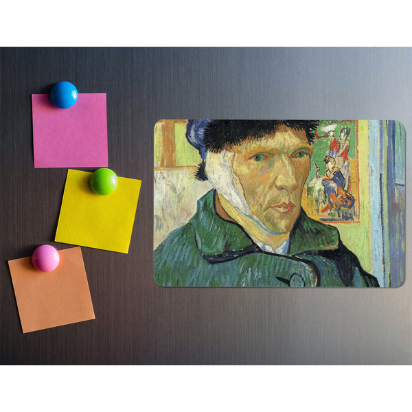 Van Gogh's Self Portrait with Bandaged Ear Rectangular Fridge Magnet - LIFESTYLE