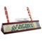 Van Gogh's Self Portrait with Bandaged Ear Red Mahogany Nameplates with Business Card Holder - Angle