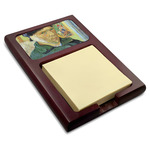 Van Gogh's Self Portrait with Bandaged Ear Red Mahogany Sticky Note Holder