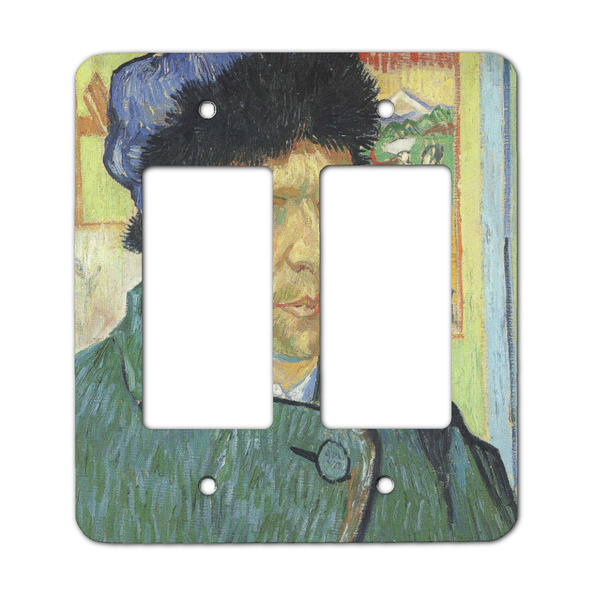 Custom Van Gogh's Self Portrait with Bandaged Ear Rocker Style Light Switch Cover - Two Switch