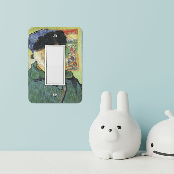 Van Gogh's Self Portrait with Bandaged Ear Rocker Light Switch Covers - Single - IN CONTEXT