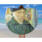 Van Gogh's Self Portrait with Bandaged Ear Round Beach Towel - In Use