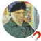 Van Gogh's Self Portrait with Bandaged Ear Round Car Magnet