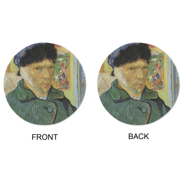 Van Gogh's Self Portrait with Bandaged Ear Round Linen Placemats - APPROVAL (double sided)