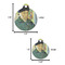 Van Gogh's Self Portrait with Bandaged Ear Round Pet ID Tag - Comparison Scale