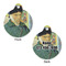 Van Gogh's Self Portrait with Bandaged Ear Round Pet ID Tag - Large - Front & Back View