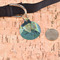 Van Gogh's Self Portrait with Bandaged Ear Round Pet ID Tag - Large - In Context