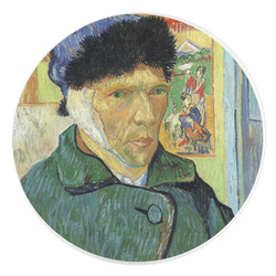 Van Gogh's Self Portrait with Bandaged Ear Round Stone Trivet