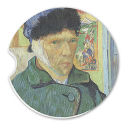 Van Gogh's Self Portrait with Bandaged Ear Sandstone Car Coaster - Single