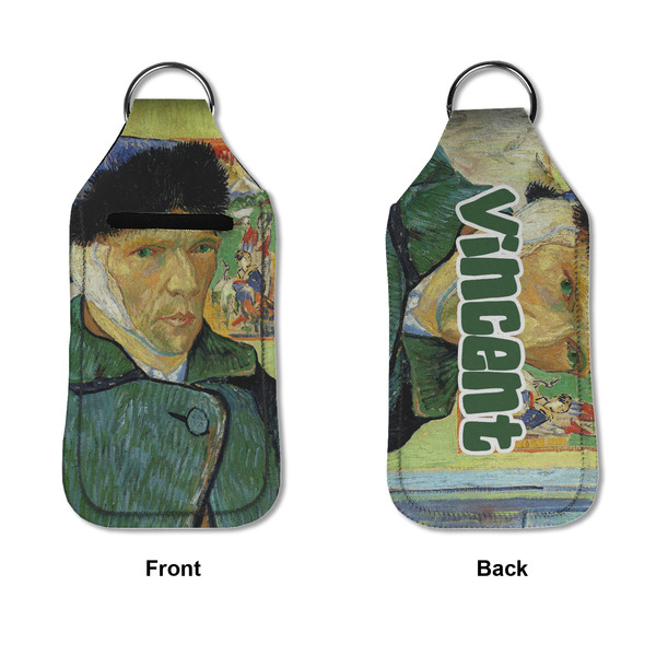 Van Gogh's Self Portrait with Bandaged Ear Sanitizer Holder Keychain - Large APPROVAL (Flat)