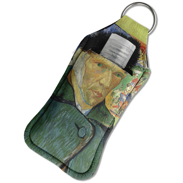 Van Gogh's Self Portrait with Bandaged Ear Sanitizer Holder Keychain - Large in Case