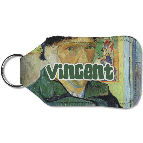 Van Gogh's Self Portrait with Bandaged Ear Sanitizer Holder Keychain - Small (Back)