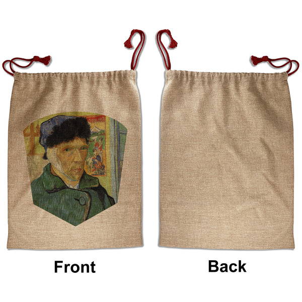 Van Gogh's Self Portrait with Bandaged Ear Santa Bag - Approval - Front
