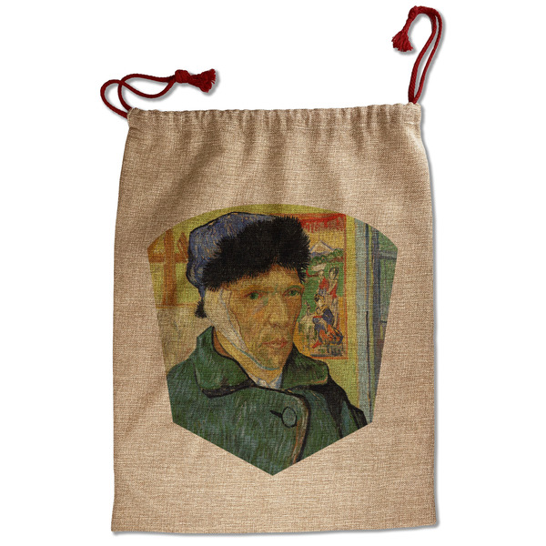 Van Gogh's Self Portrait with Bandaged Ear Santa Bag - Front