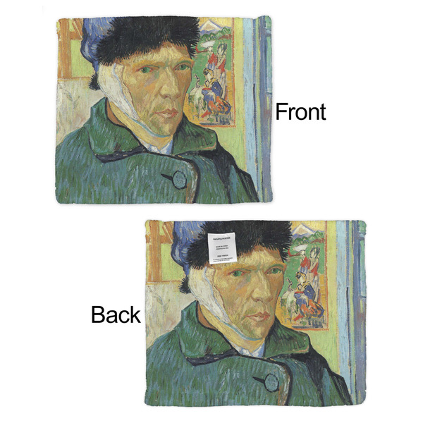 Van Gogh's Self Portrait with Bandaged Ear Security Blanket - Front & Back View