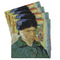 Van Gogh's Self Portrait with Bandaged Ear Set of 4 Stone Coasters - Front View