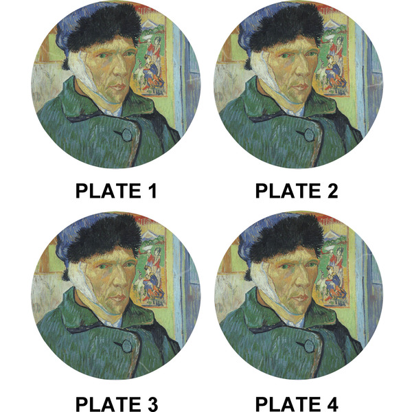 Van Gogh's Self Portrait with Bandaged Ear Set of Appetizer / Dessert Plates (Approval)