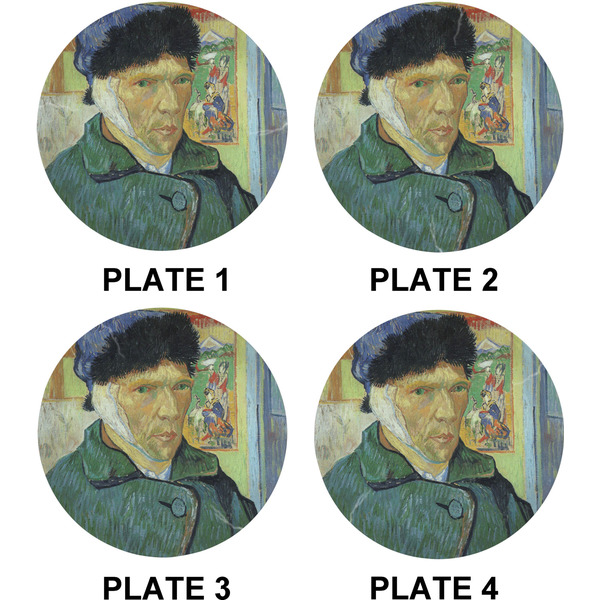 Van Gogh's Self Portrait with Bandaged Ear Set of Lunch / Dinner Plates (Approval)