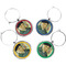 Van Gogh's Self Portrait with Bandaged Ear Set of Silver Wine Charms