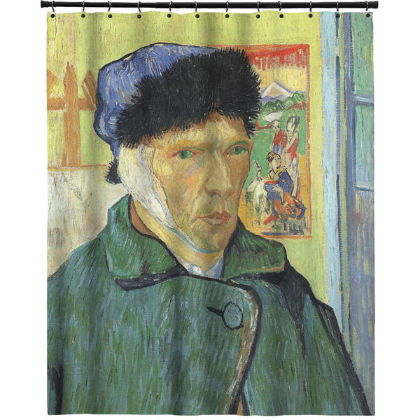 Custom Van Gogh's Self Portrait with Bandaged Ear Extra Long Shower Curtain - 70"x83"