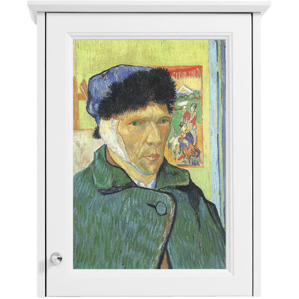 Van Gogh's Self Portrait with Bandaged Ear Single White Cabinet Decal