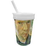Van Gogh's Self Portrait with Bandaged Ear Sippy Cup with Straw