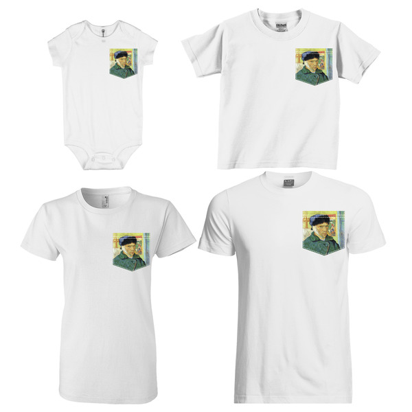 Van Gogh's Self Portrait with Bandaged Ear Sized Pockets on Various Products