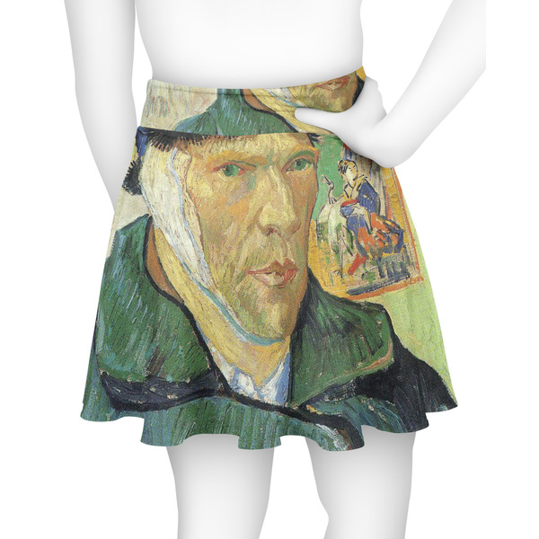 Van Gogh's Self Portrait with Bandaged Ear Skater Skirt - Back