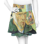 Van Gogh's Self Portrait with Bandaged Ear Skater Skirt