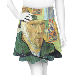 Van Gogh's Self Portrait with Bandaged Ear Skater Skirt