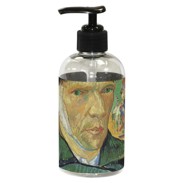 Custom Van Gogh's Self Portrait with Bandaged Ear Plastic Soap / Lotion Dispenser (8 oz - Small - Black)