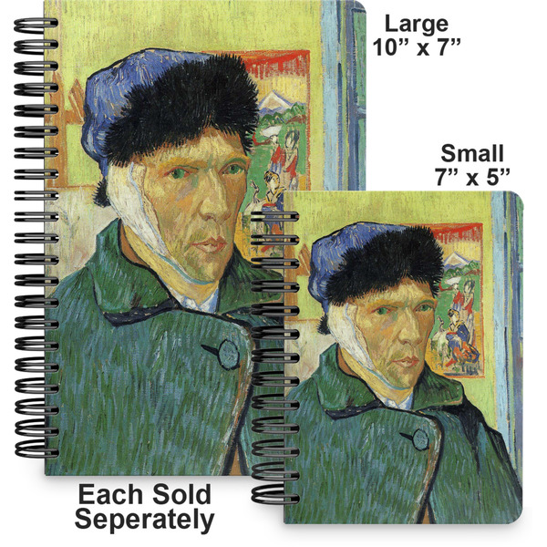 Van Gogh's Self Portrait with Bandaged Ear Spiral Journal - Comparison
