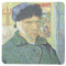 Van Gogh's Self Portrait with Bandaged Ear Square Coaster Rubber Back - Single