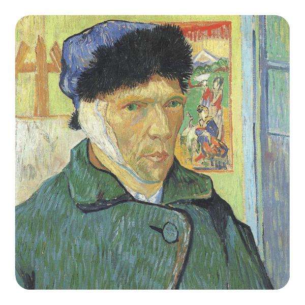 Custom Van Gogh's Self Portrait with Bandaged Ear Square Decal - Large