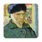 Van Gogh's Self Portrait with Bandaged Ear Square Fridge Magnet - FRONT