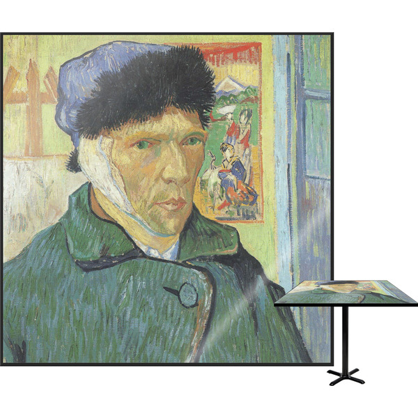 Custom Van Gogh's Self Portrait with Bandaged Ear Square Table Top - 30"