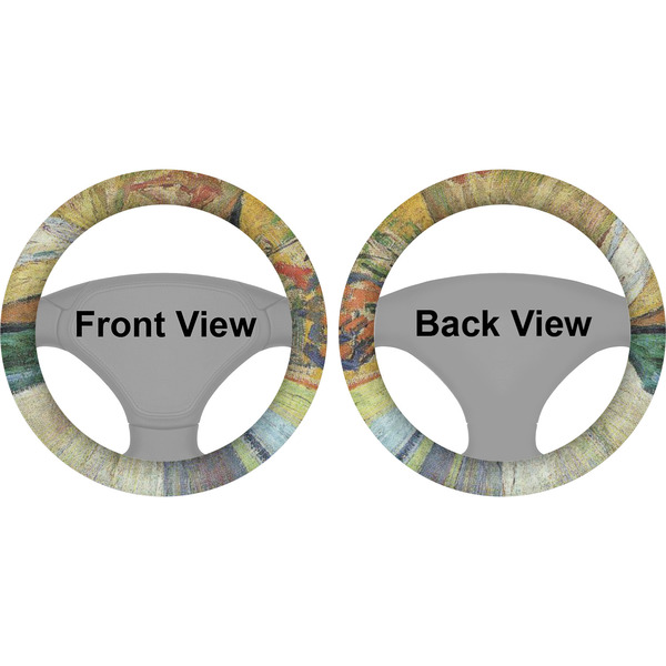 Van Gogh's Self Portrait with Bandaged Ear Steering Wheel Cover- Front and Back