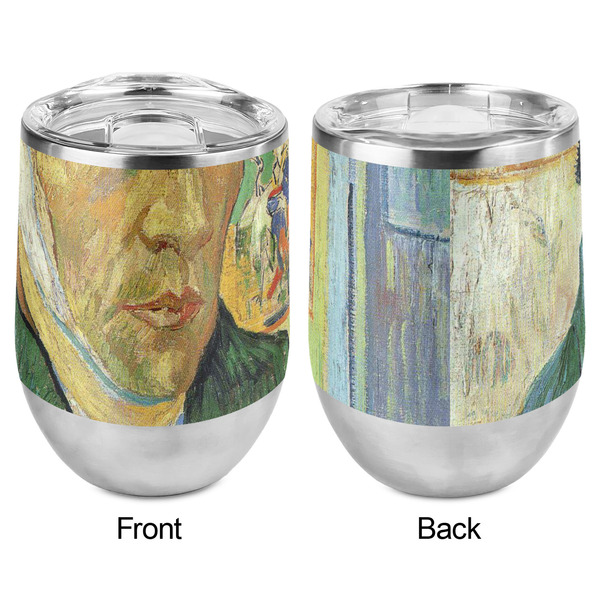 Van Gogh's Self Portrait with Bandaged Ear Stemless Wine Tumbler - Full Print - Approval