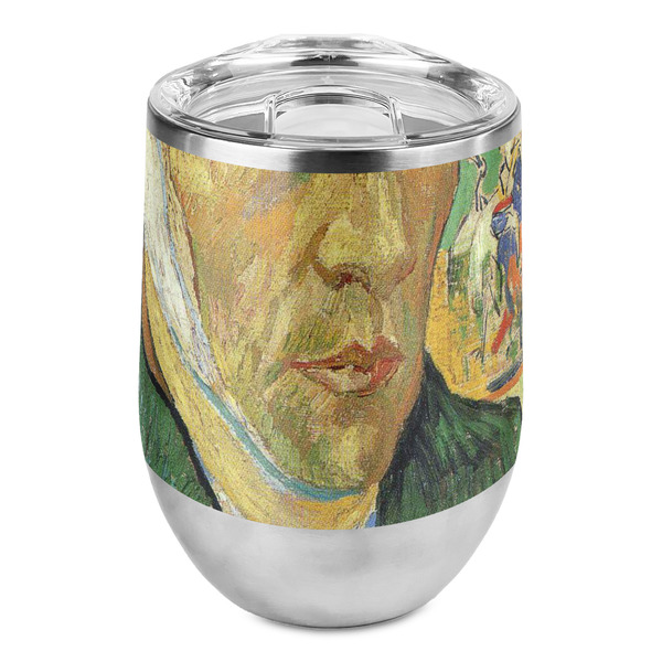 Custom Van Gogh's Self Portrait with Bandaged Ear Stemless Wine Tumbler - Full Print