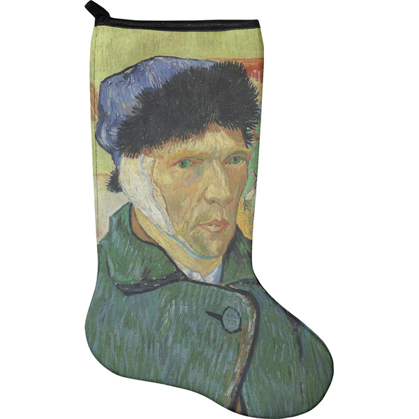 Custom Van Gogh's Self Portrait with Bandaged Ear Holiday Stocking - Neoprene