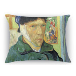Van Gogh's Self Portrait with Bandaged Ear Rectangular Throw Pillow Case - 12"x18"