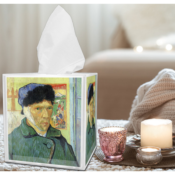 Van Gogh's Self Portrait with Bandaged Ear Tissue Box - Lifestyle